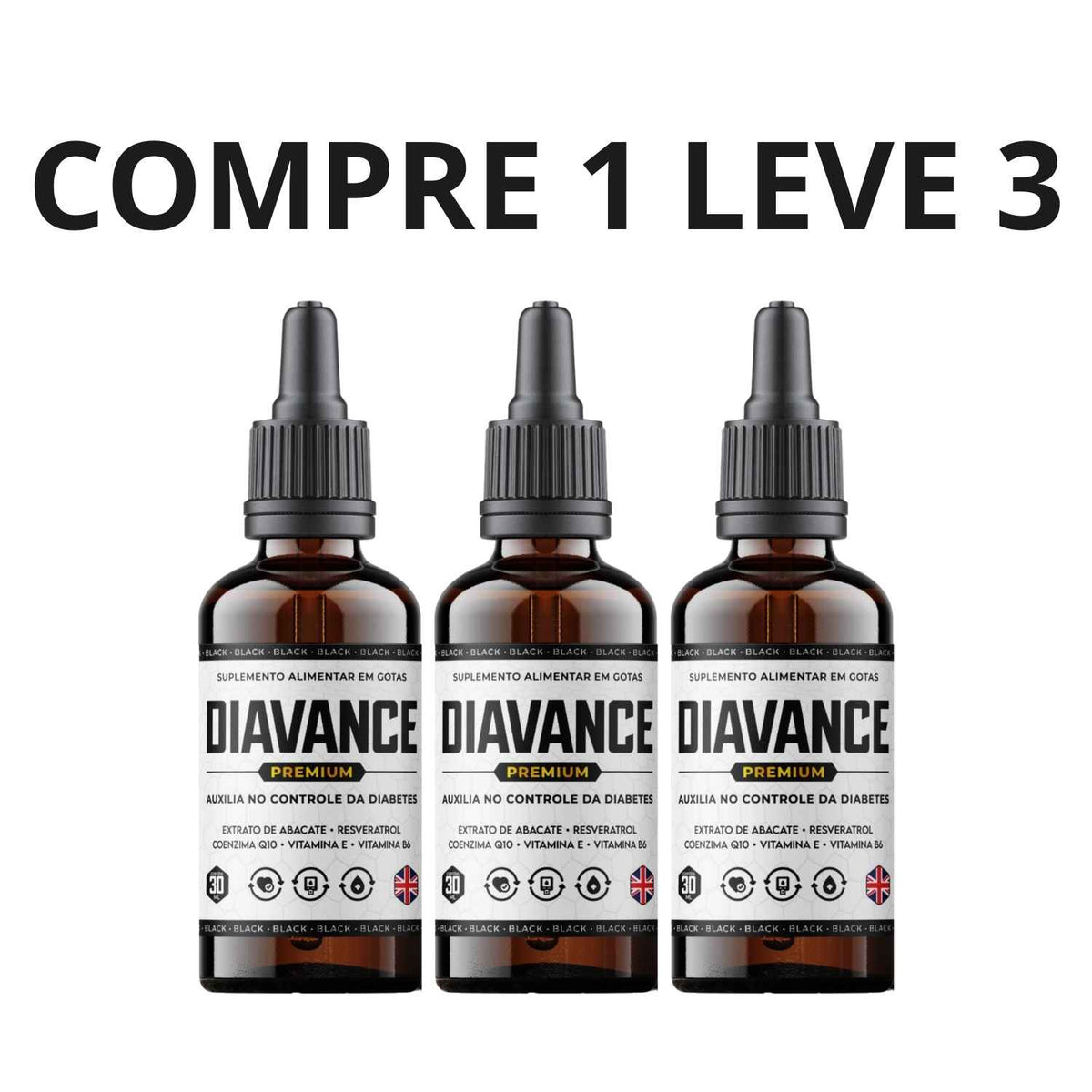 Diavance Premium 30ml - Saúde e Controle de Diabetes + Frete Grátis