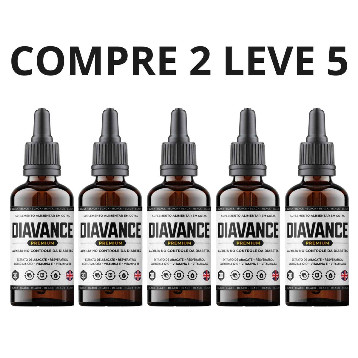 Diavance Premium 30ml - Saúde e Controle de Diabetes + Frete Grátis
