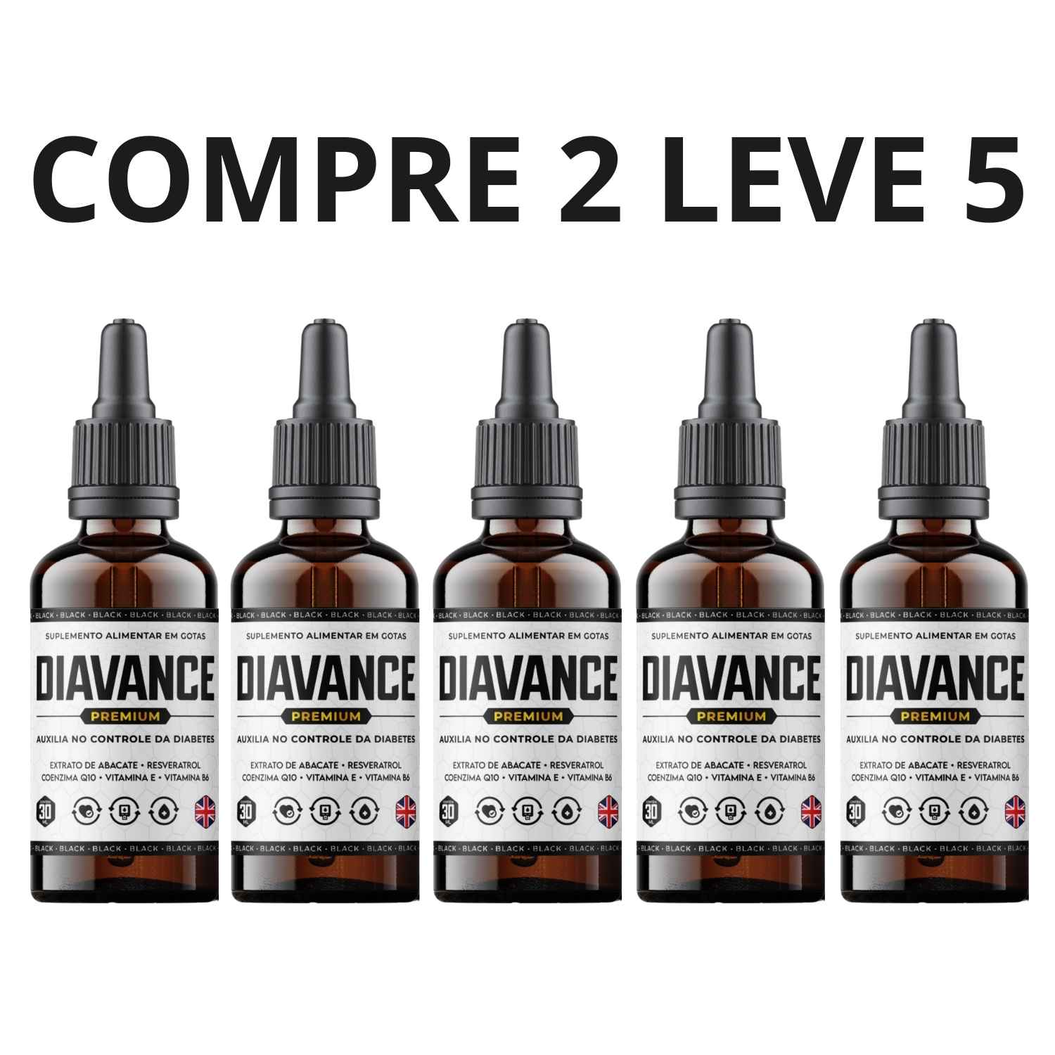 Diavance Premium 30ml - Saúde e Controle de Diabetes + Frete Grátis