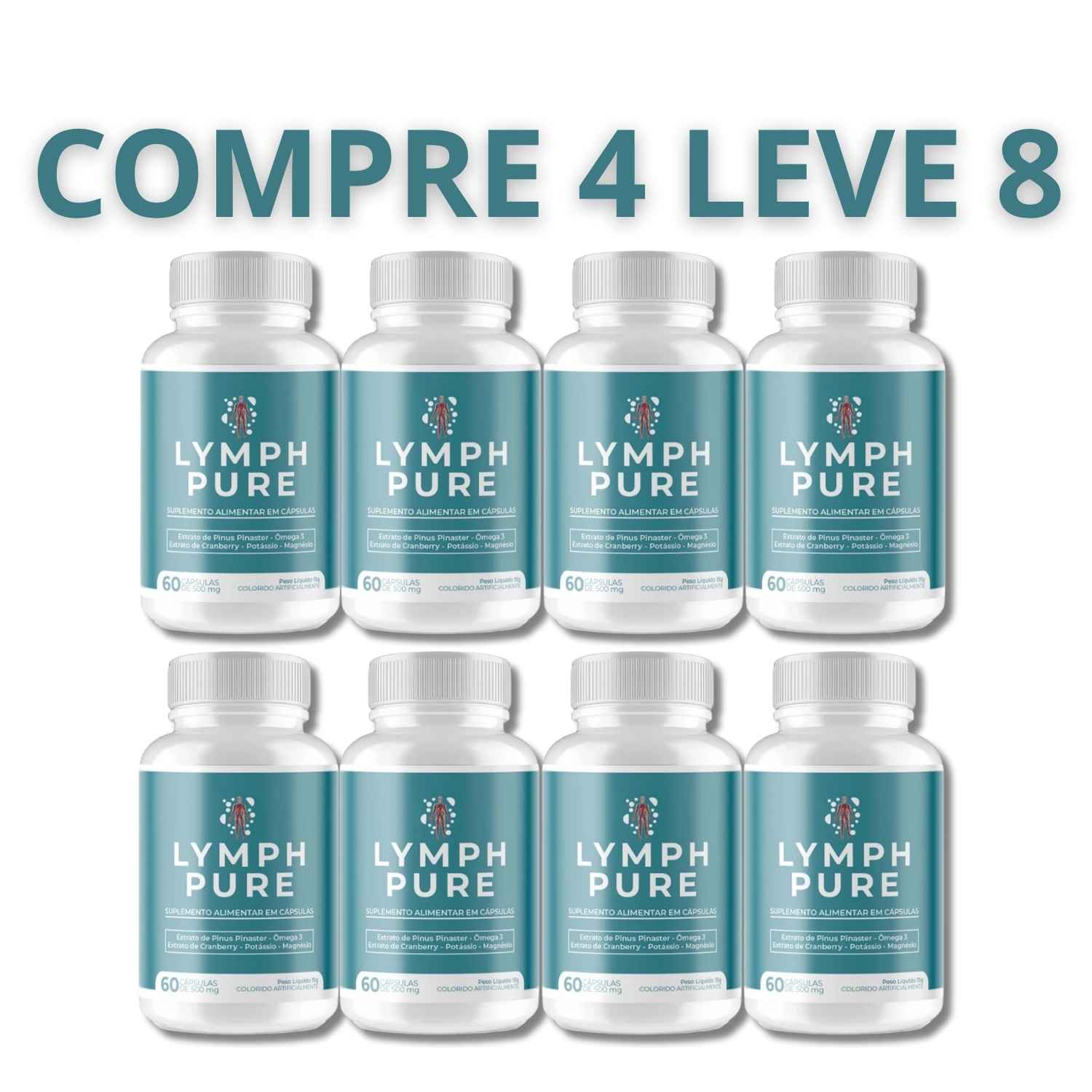 Lymph Pure 60 Cápsulas - Elimina Inchaço e Melhora a Saúde + Frete Grátis