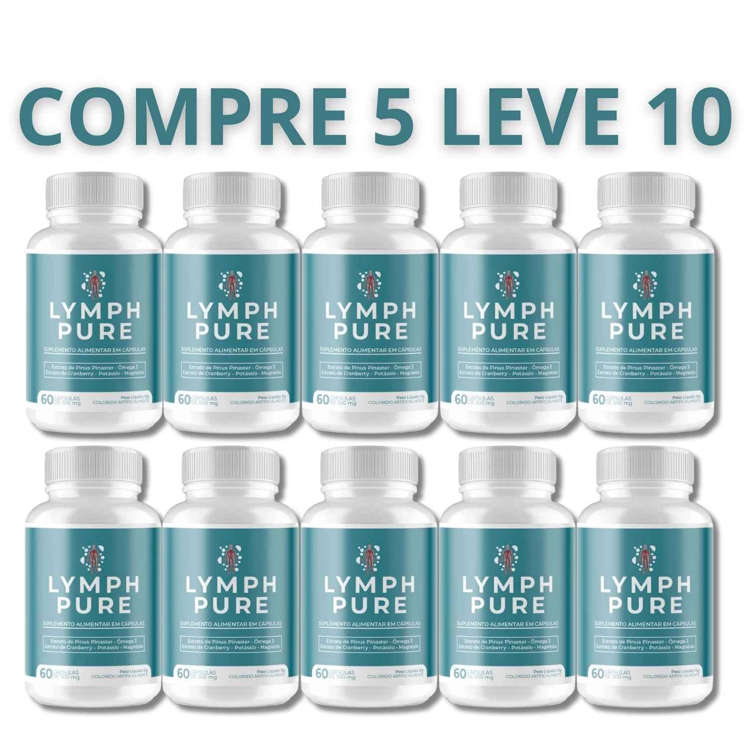 Lymph Pure 60 Cápsulas - Elimina Inchaço e Melhora a Saúde + Frete Grátis