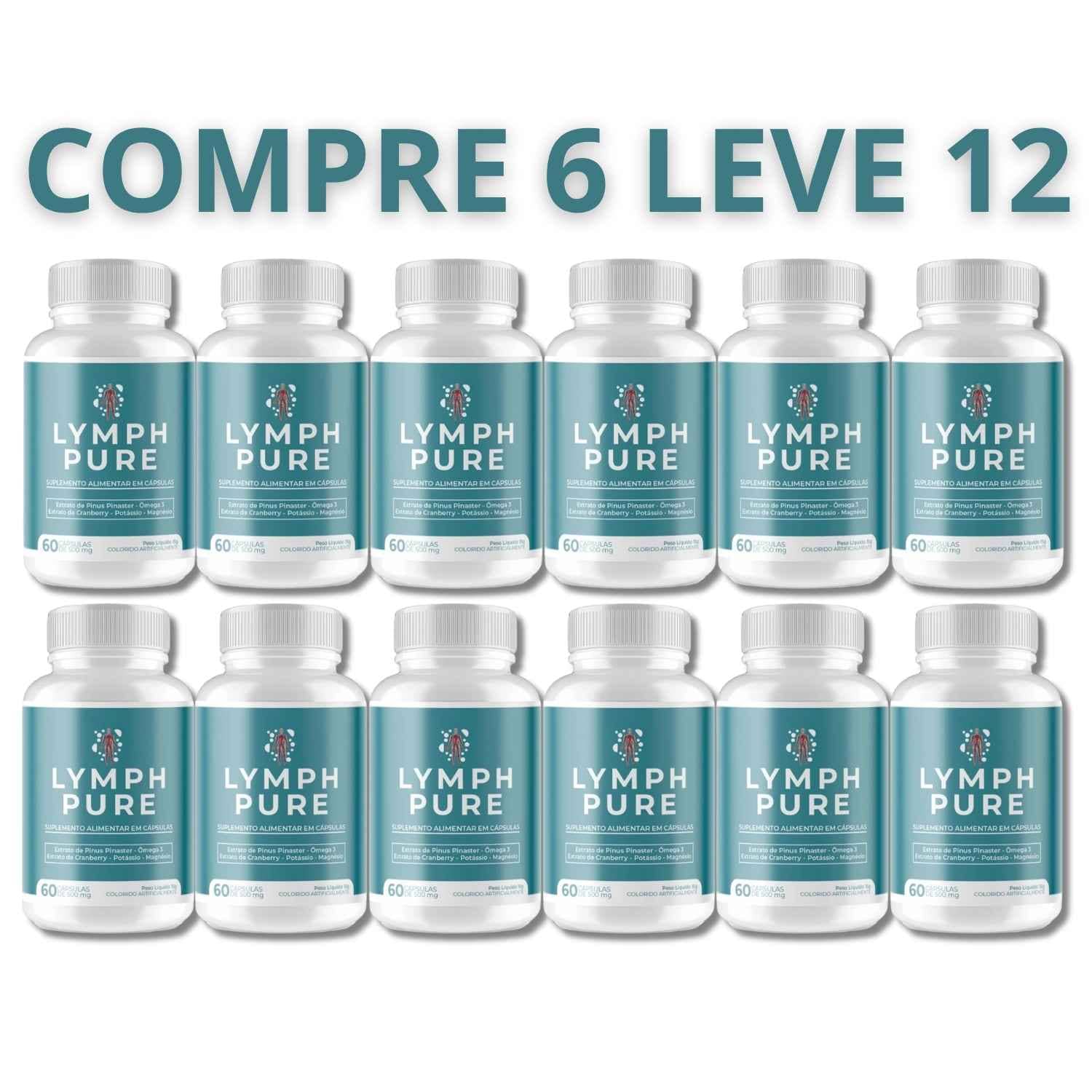 Lymph Pure 60 Cápsulas - Elimina Inchaço e Melhora a Saúde + Frete Grátis